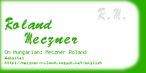 roland meczner business card